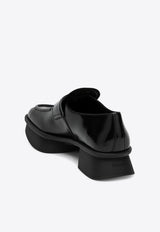 Prada Brushed Leather Squared-Toe Loafers Black 1D985N040055/Q_PRADA-F0002