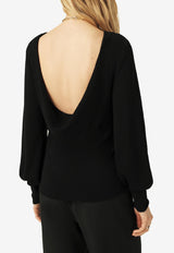 ba&sh Baya V-back Sweater Black 1E25BAYA_BLACK