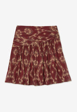 ba&sh Mina Printed Mini Skirt Burnt 1E25MINA_BRICK