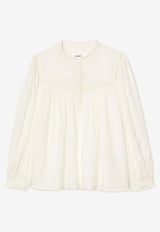 ba&sh Pintor Draped Blouse Ecru 1E25PINT_ECRU