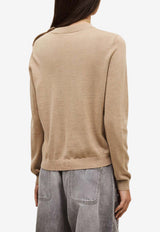 ba&sh Byleil Knitted Wool Sweater Beige 1E26BYLE_BEIGE