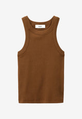 ba&sh Cynda Ribbed Knit Tank Top Brown 1E26CYND_BRONZE