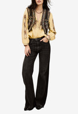 ba&sh Fosca Cropped Embroidered Vest Multicolor 1E26FOSC_MULTI COLO