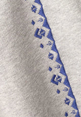 ba&sh Mesta Embroidered Sweatshirt Gray 1E26MEST_GREY
