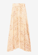 ba&sh Nattalina Floral Print Maxi Skirt Ecru 1E26NATT_ECRU