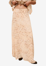 ba&sh Nattalina Floral Print Maxi Skirt Ecru 1E26NATT_ECRU