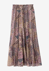 ba&sh Pitsy Floral Tiered Maxi Skirt Multicolor 1E26PITS_ROSE