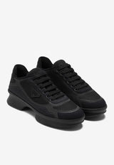 Prada Nylon and Mesh Low-Top Sneakers Black 1E937N050YZU/Q_PRADA-F0002