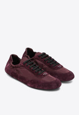 Prada Collapse Suede and Re-Nylon Sneakers Burgundy 1E959N005D7C/R_PRADA-F0007
