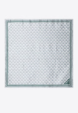 Prada Geometric Print Silk Twill Scarf Green 1FF0012C81/R_PRADA-F077U