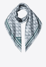 Prada Geometric Print Silk Twill Scarf Multicolor 1FF0082C81/R_PRADA-F0203