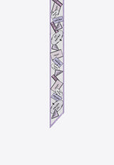 Prada Printed Silk Twill Scarf Lilac 1FF0082DGY/S_PRADA-F0230