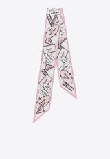 Prada Printed Silk Twill Scarf Pink 1FF0082DGY/S_PRADA-F0DLD
