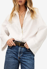ba&sh Adam Oversized Long-Sleeved Shirt White 1H25ADAM_WHITE