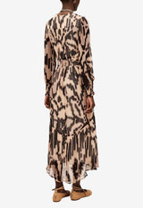 ba&sh Amor Animal Print Midi Dress Multicolor 1H25AMOR_PRINTED