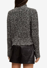 ba&sh Carla Reversible Knitted Cardigan Gray 1H25CARL_CHARCOAL