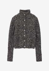 ba&sh Carla Reversible Knitted Cardigan Gray 1H25CARL_CHARCOAL
