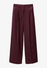 ba&sh Charly Flowing Tailored Pants Burgundy 1H25CHAR_BURGUNDY