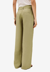 ba&sh Dola Belted Flowy Pants Khaki 1H25DOLA_KHAKI