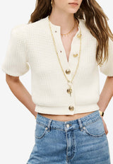 ba&sh Garance Cropped Knit Top Ecru 1H25GARA_ECRU