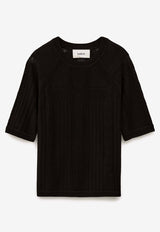 ba&sh Philo Cropped Knit Top Black 1H25PHIL_BLACK