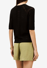 ba&sh Philo Cropped Knit Top Black 1H25PHIL_BLACK