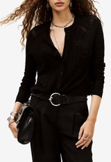 ba&sh Puria Wool-Blend Cardigan Black 1H25PURI_BLACK