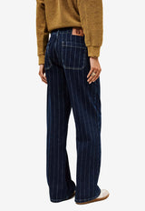 ba&sh Vecchi Distressed Striped Jeans Denim 1H25RECC_DENIM