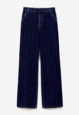 ba&sh Vecchi Distressed Striped Jeans Denim 1H25RECC_DENIM