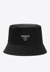 Prada Triangle Logo Bucket Hat Black 1HC1372DMI/R_PRADA-F0002