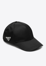 Prada Triangle Logo Baseball Cap Black 1HC2742DMI/R_PRADA-F0002