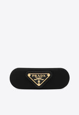 Prada Triangle Logo Re-Nylon Hair Clip Black 1IF1292DMI/Q_PRADA-F0632