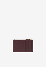 Prada Saffiano Leather Logo Zip Cardholder Burgundy 1MC086QHH/R_PRADA-F0007