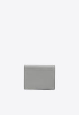 Prada Small Triangle Logo Saffiano Wallet Gray 1MH043QHH/R_PRADA-F0424