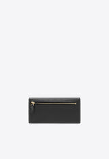 Prada Large Continental Wallet in Saffiano Leather Black 1MH132QHH/Q_PRADA-F0002