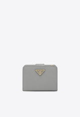 Prada Small Saffiano Leather Wallet Gray 1ML018QHH/R_PRADA-F0424