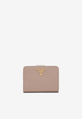 Prada Small Saffiano Leather Wallet Pink 1ML018QWA/S_PRADA-F0236