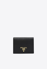 Prada Small Saffiano Leather Wallet Black 1MV204QWA/S_PRADA-F0002