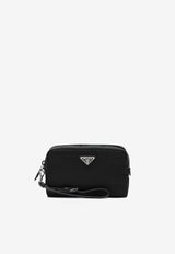 Prada Triangle Logo Pouch Bag Black 1NS021R067/S_PRADA-F0002