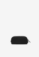 Prada Triangle Logo Zip-Up Pouch Black 1NS175R067/S_PRADA-F0002