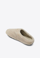 Prada Triangle Logo Shearling Flat Mules Beige 1R130O010173/R_PRADA-F0485