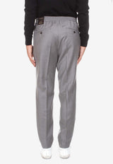 Glanshirt by Slowear Wool Tailored Pants with Elastic-Waistband Gray 1T0078 1645C_GREY