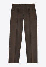 Incotex Straight-Leg Linen-Blend Pants Brown 1T0083_BROWN
