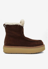 Prada Suede Shearling Platform Boots Brown 1T136OZG50JFT/R_PRADA-F0324