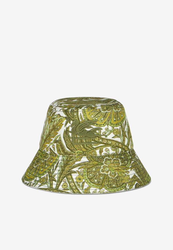 Etro Paisley Print Bucket Hat 1T935-5794 0501 Green
