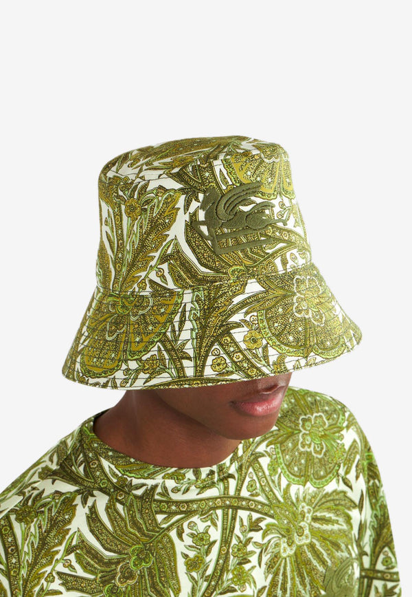 Etro Paisley Print Bucket Hat 1T935-5794 0501 Green