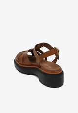Prada Rubber Cage Logo Sandals Brown 1X923N0557V6/Q_PRADA-F0R1R