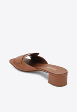 Prada 35 Calf Leather Sandals Brown 1XX781035248/S_PRADA-F0054