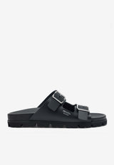 Leather Slider Sandals