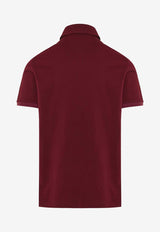 Etro Logo Embroidered Polo T-shirt Bordeaux 1Y141-9292 0300